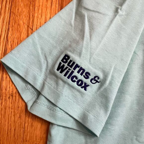 Greyson Polo Shirt Mens Medium Golf Performance Solid Blue Green - Picture 2 of 8